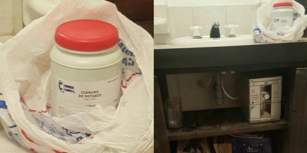 Fiscalía Cianuro encontrado en la vivienda de los Pizano.