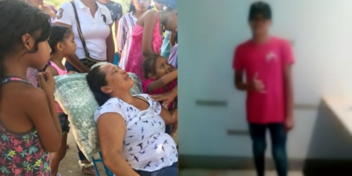 Madre del joven asesinado, lamenta la pérdida de su hijo.