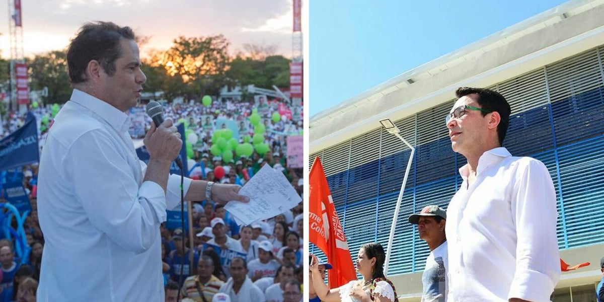 Twitter. Los aspirantes a la presidencia Carlos Caicedo Omar y German Vargas Lleras.