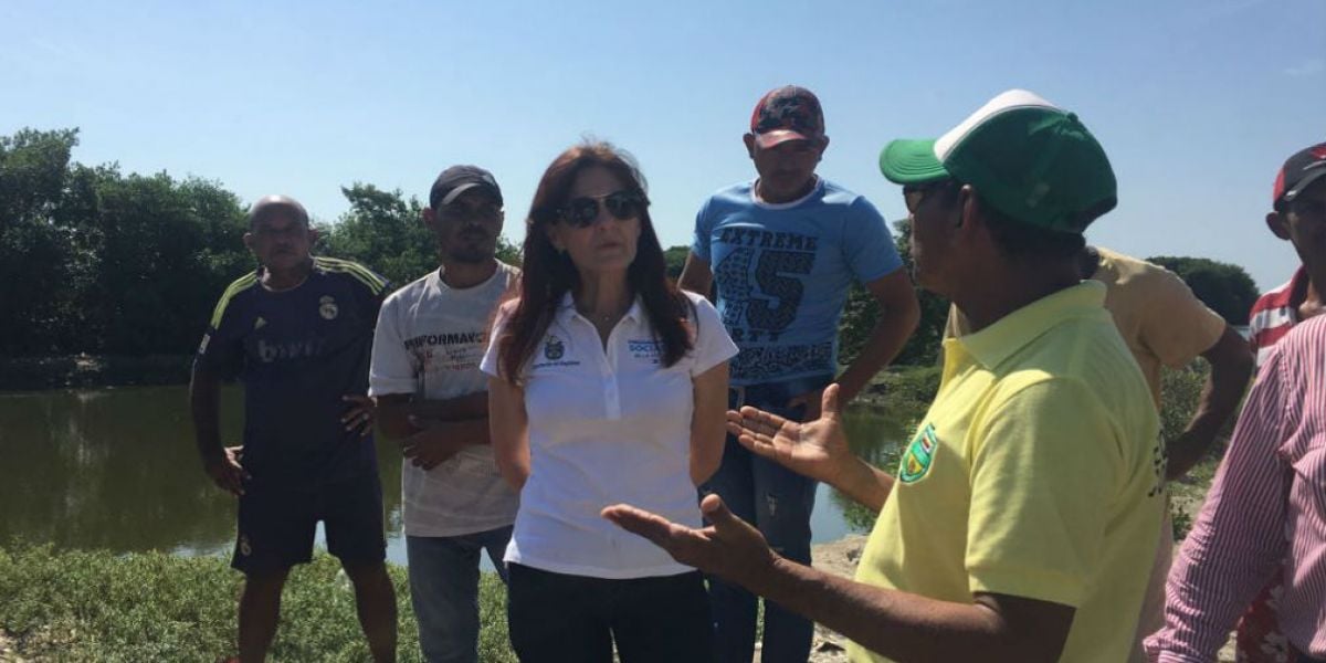 Seguimiento.co Rosa Cotes comentando el proyecto con la comunidad.