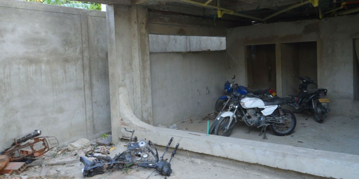 Estas son las motocicletas que se encuentran en el Puesto de Salud de Mamatoco. 