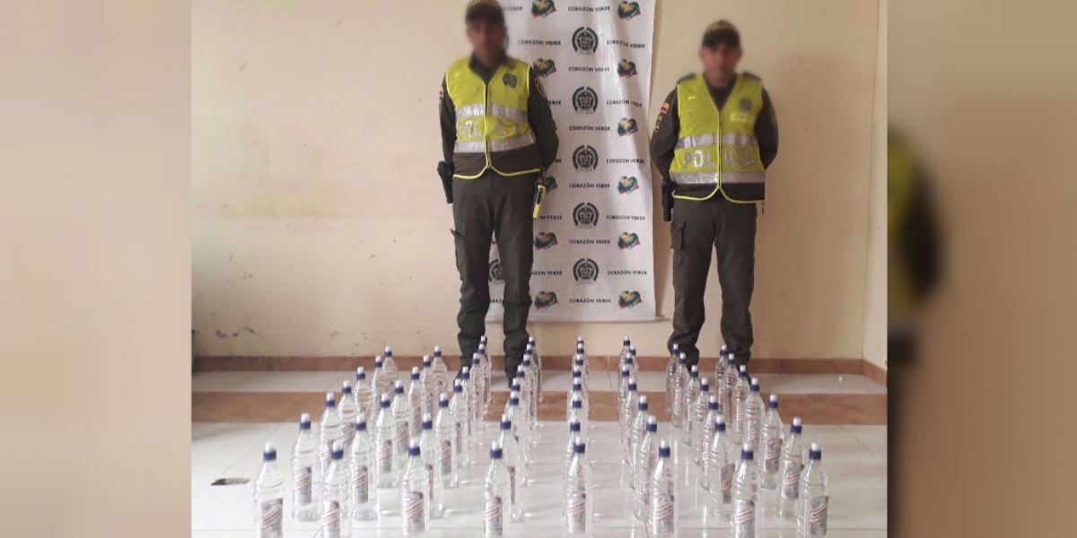 Las botellas de licor fueron dejadas a disposición de la Oficina de Rentas de la Gobernación del Magdalena