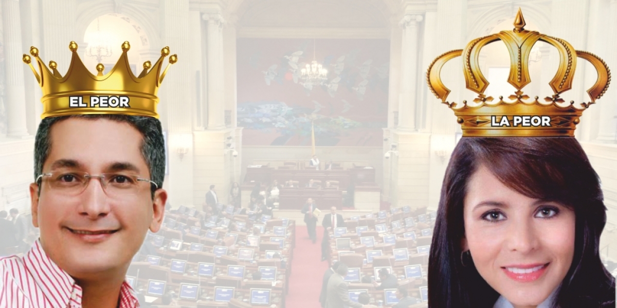 Seguimiento.co Franklin Lozano (izq) y Kelyn González (der) se llevan la corona a los peores candidatos del Magdalena que quieren repetir curul.