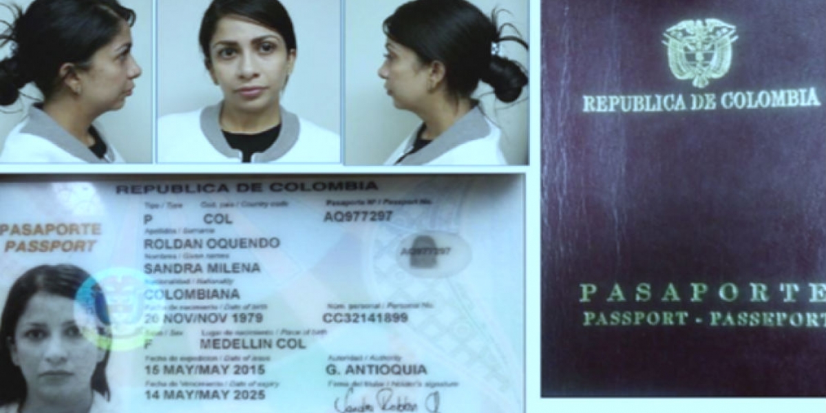 Documentos de Sandra Roldán, detenida en El Salvador.