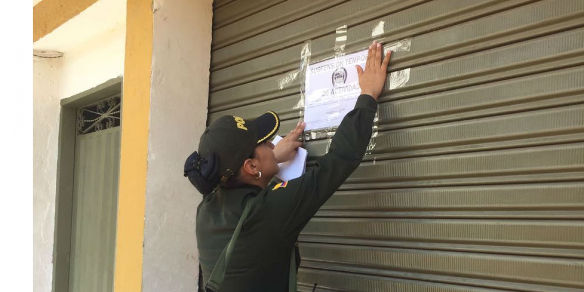 Oficina de Comunicaciones Policía Metropolitana. La Policía cerró los establecimiento porque estaban infringiendo el Código de Policía.