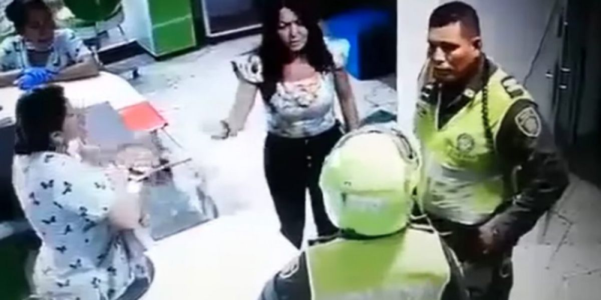 Captura de video. El caso ocurrió en Neiva con la directora de Justicia de Neiva.