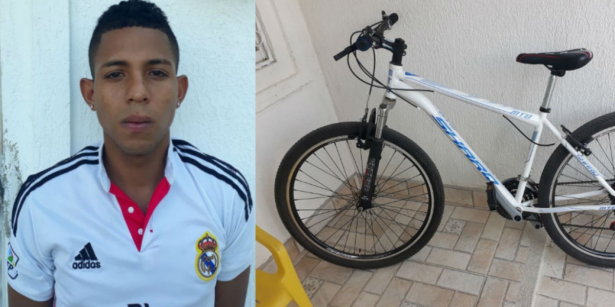 Oficina de Comunicaciones Policía Metropolitana. Jhonatan Pérez se robó la bicicleta en el barrio Mamatoco.