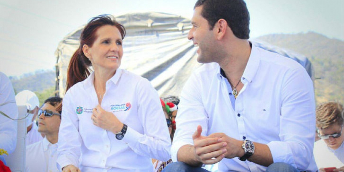 El Nuevo Siglo. La gobernadora, Rosa Cotes y el exgoberandor, Luis Miguel Cotes.