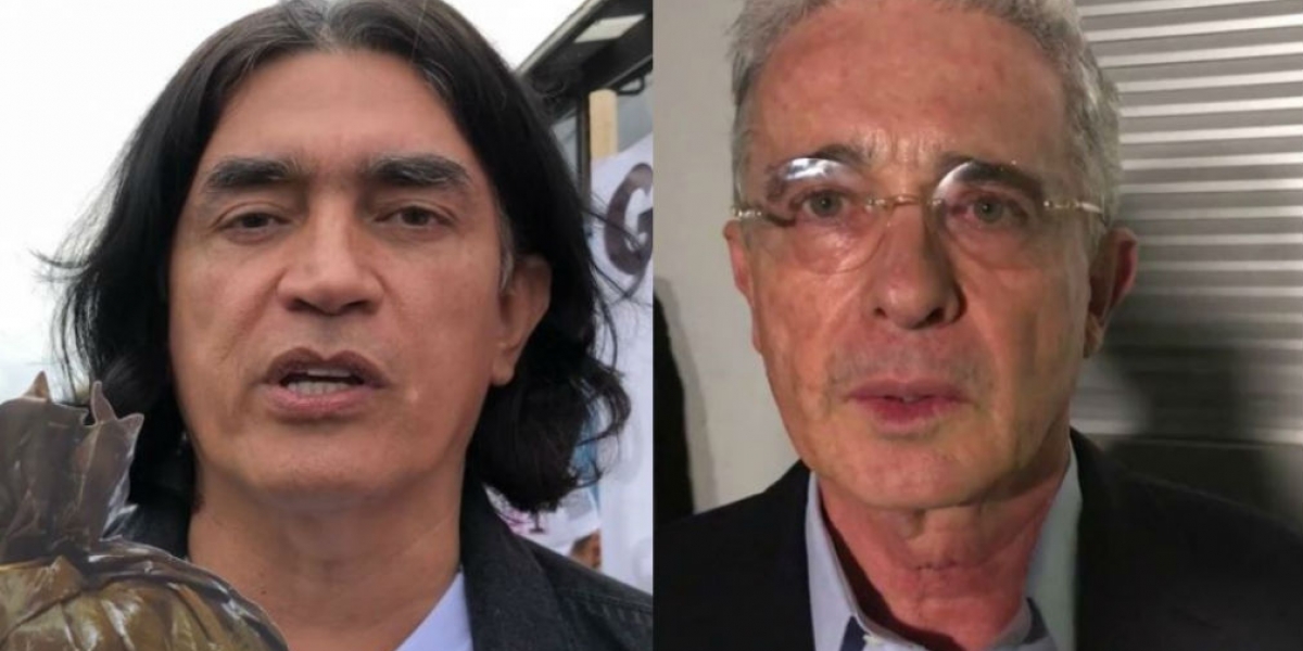 Twitter. Gustavo Bolívar y Álvaro Uribe.