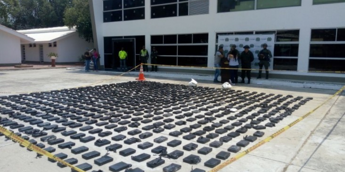 Policía de Santa Marta. El alijo incautado está avaluado aproximadamente en $250.000.000.