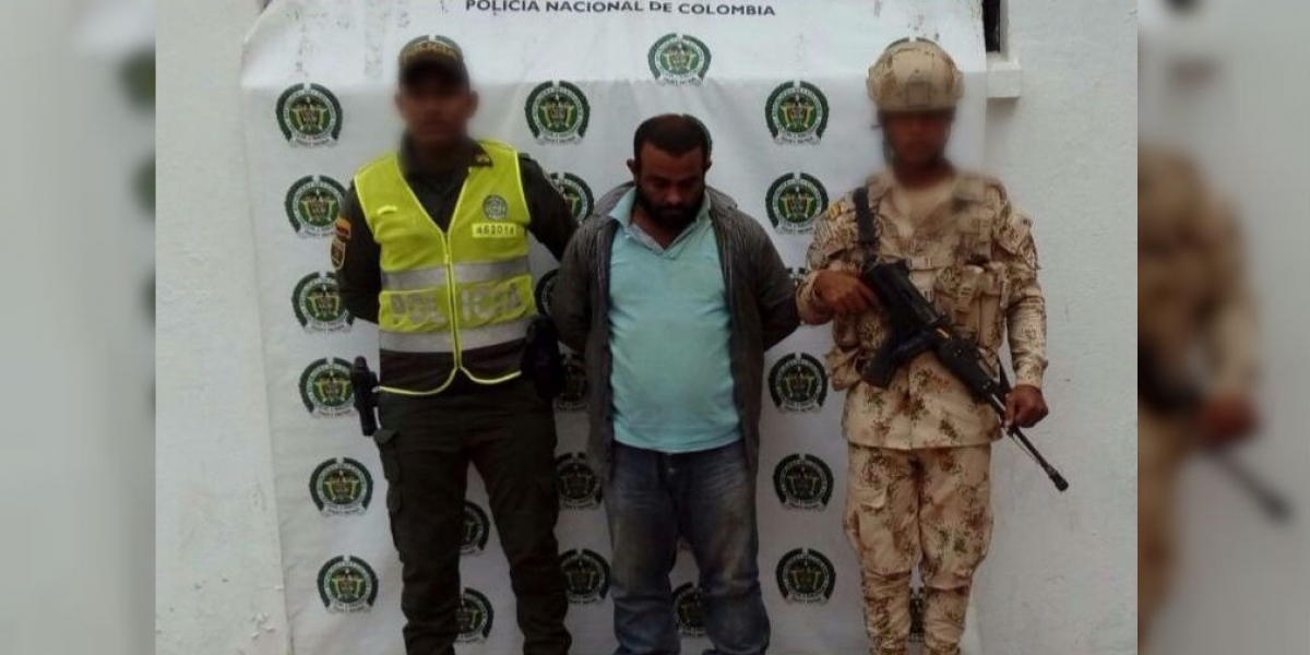 Oficina de Comunicaciones Policía Departamental. Damián Jiménez, capturado en Sabanas de San Ángel, Magdalena.