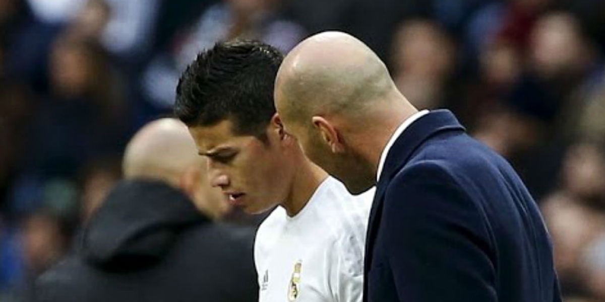 James Rodríguez y zinedine zidane.