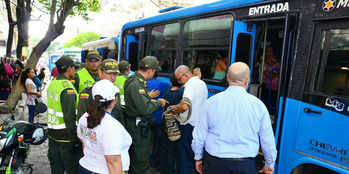 Toma de la Fuerza Pública en Santa Marta, por la inseguridad que azota a la ciudad.