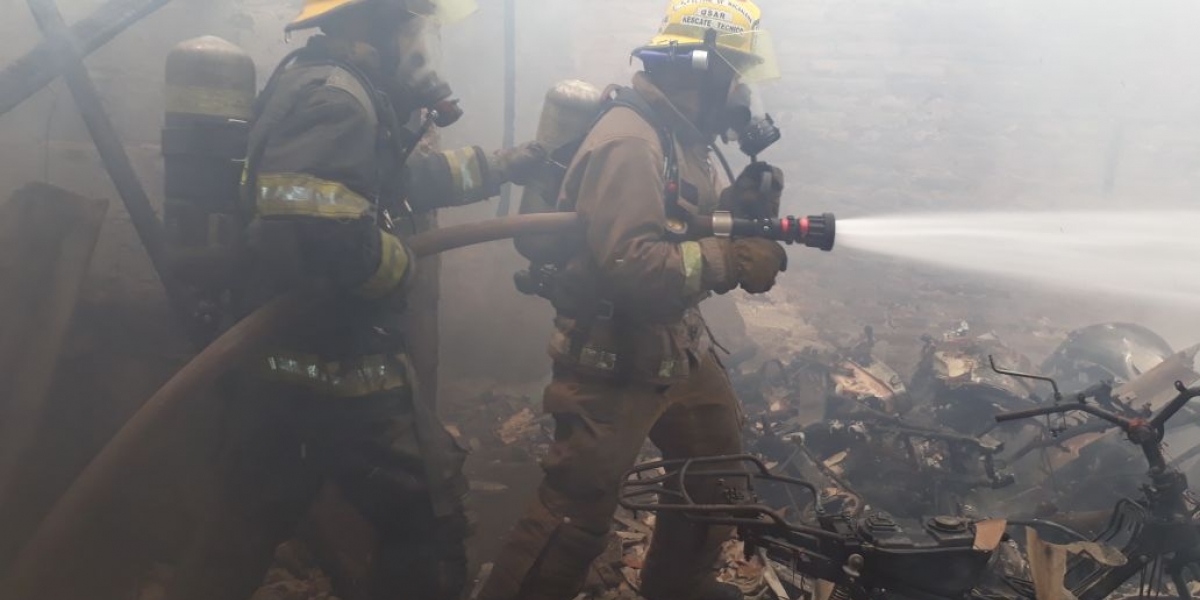 Bomberos atendió la emergencia. 