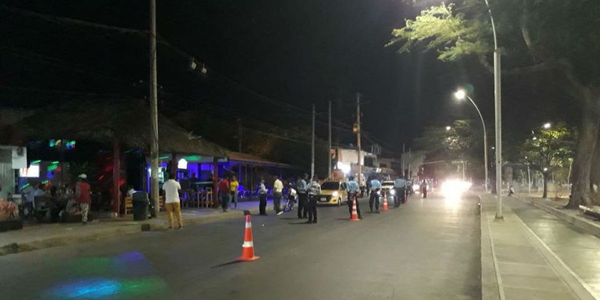 El puesto de control estaba ubicado en la avenida de El Río con carrera 19 en Santa Marta.