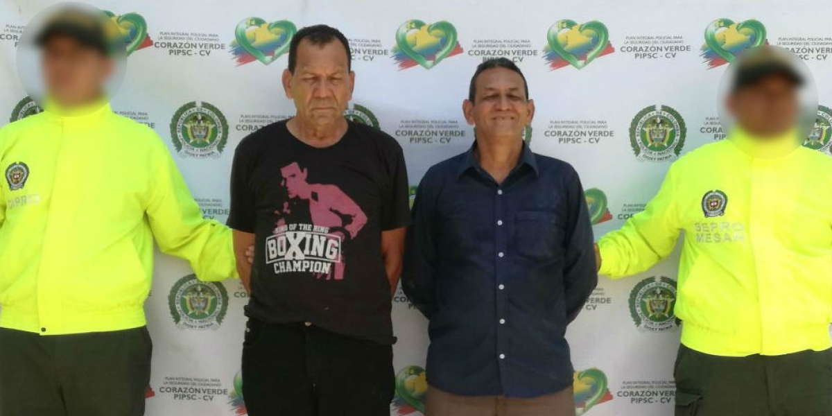 Cortesía. Los capturados José Rafael Navarro Martínez y a Farid Antonio Rodríguez Páez.
