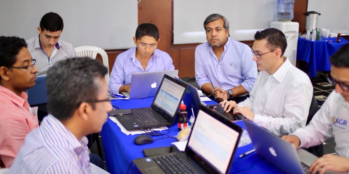 Aspecto de la reunión desarrollada en las instalaciones de la Gobernación del Magdalena.