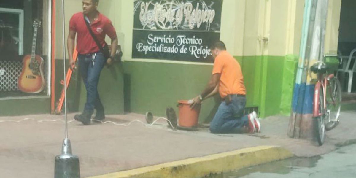 Esta imagen fue capturada este lunes en el Centro Histórico.