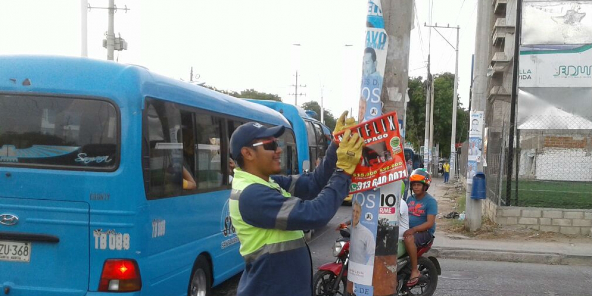 Oficina de Comunicaciones Alcaldía de Santa Marta. Estas acciones se realizaron en las avenidas: El Rio, El Libertador y El Ferrocarril.
