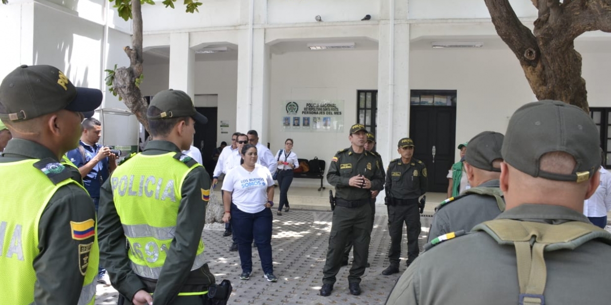 Ofiprensa Alcaldía La Policía Metropolitana de Santa Marta emprendió las acciones de seguridad durante el puente festivo.