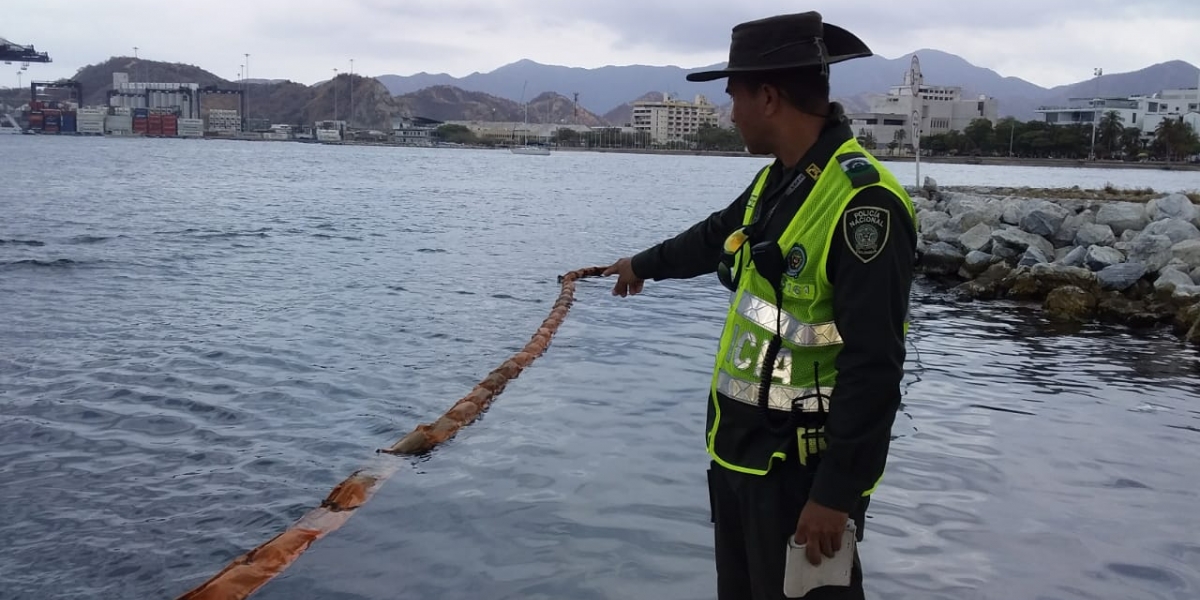 Cortesía Este fue el sitio donde se registró el derrame de ACPM la mañana de este lunes.