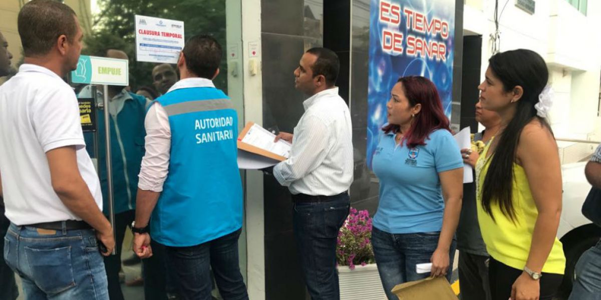 Alcaldía de Santa Marta Operativo de cierre de estética.