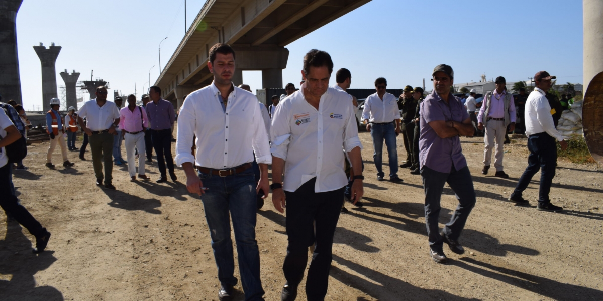 Cortesía Germán Vargas Lleras, en su época de vicepresidente, acompañado de Luis Miguel Cotes y Alejandro Char