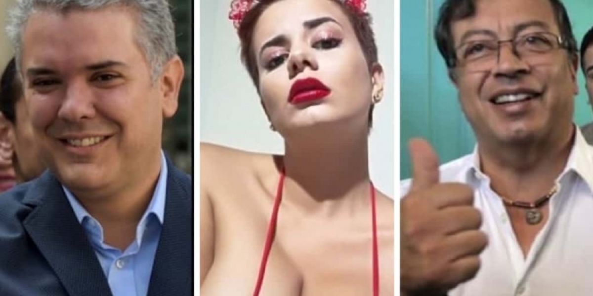 AFP-Twitter y Pulzo. Iván Duque, Amaranta Hank y Gustavo Petro.