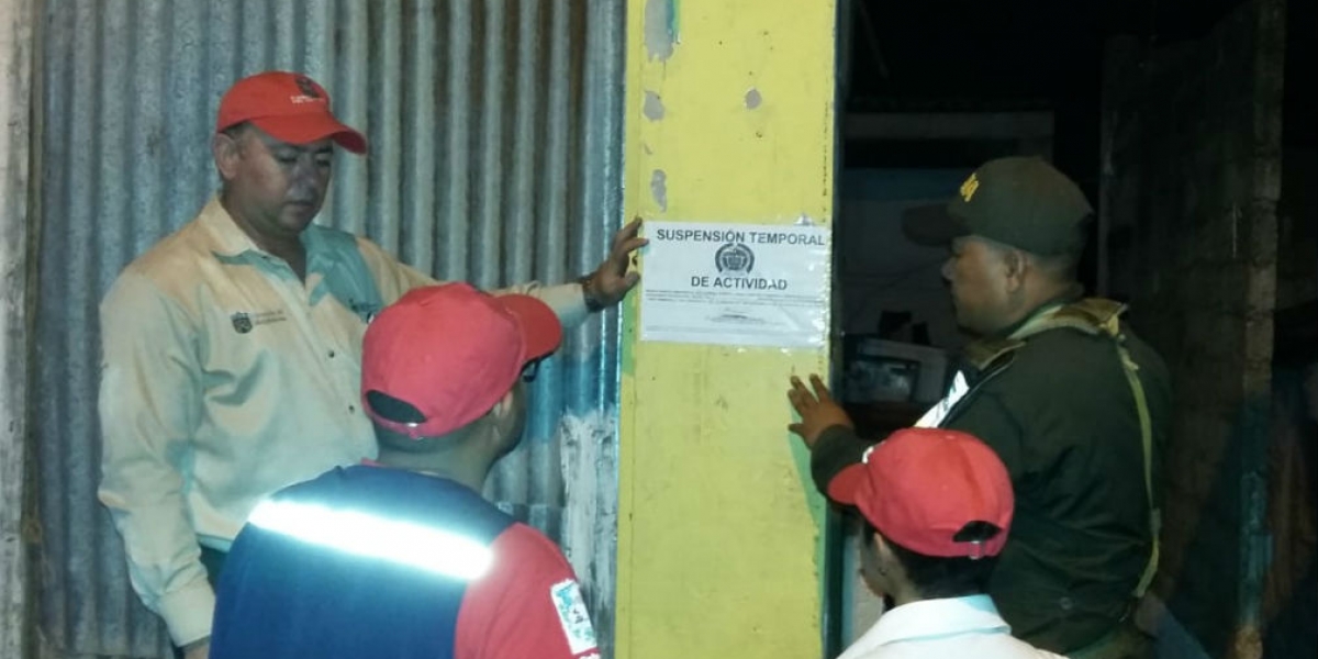 polfa. Se inspeccionaron 15 establecimientos de comercio abierto al público, dando aplicabilidad a la Ley 1801 en su artículo 91.