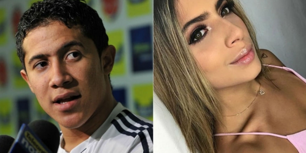 Captura de Pantalla. Michael Ortega, futbolista, y Michelle Delgado, modelo.