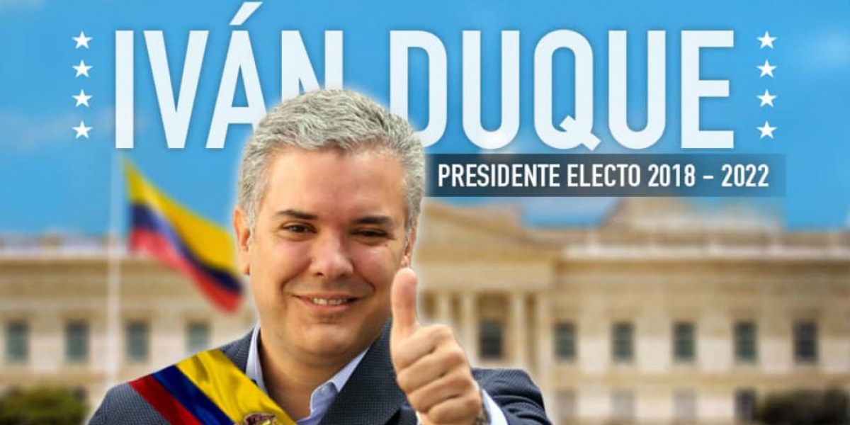 Iván Duque presidente electo de Colombia.