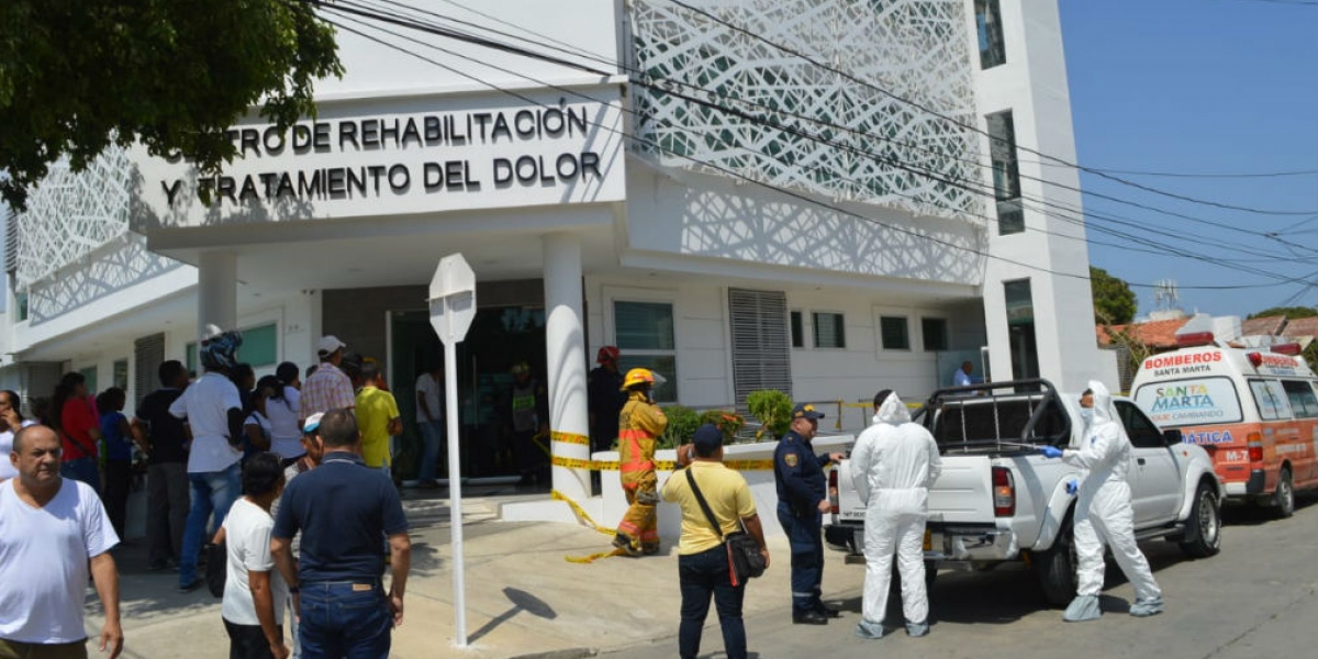 Lugar donde falleció la mujer atrapada en un ascensor.