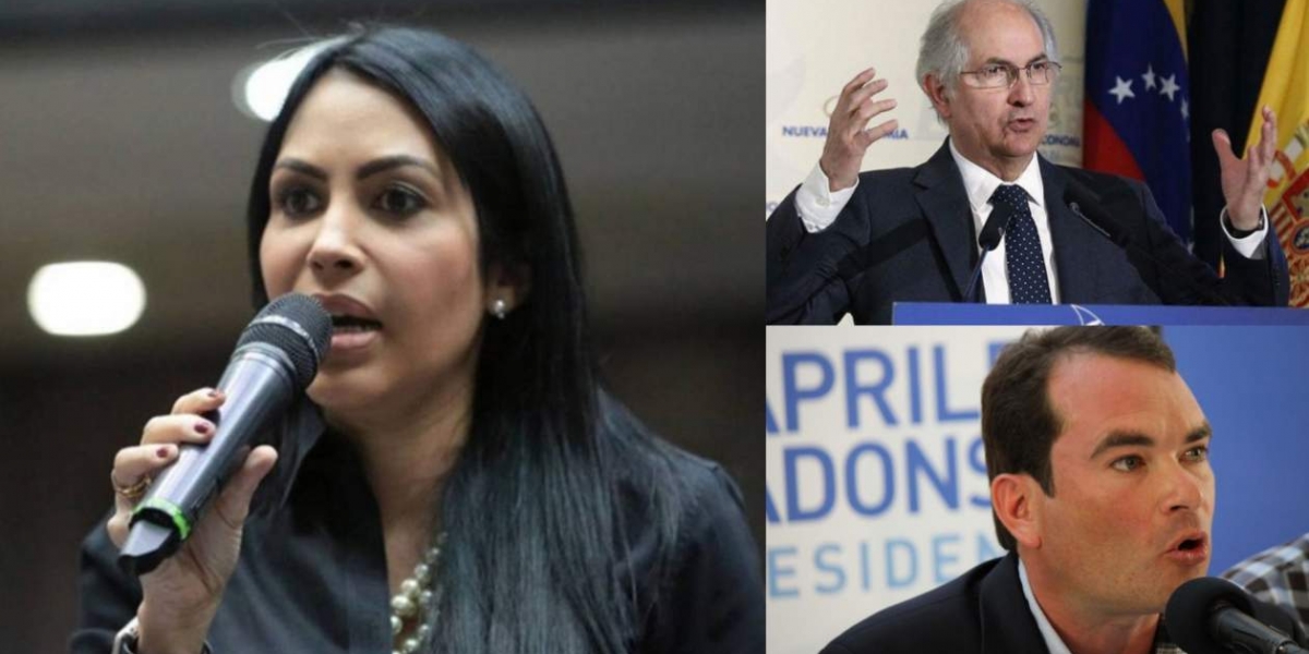 EFE Delsa Solórzano, Antonio Ledezma,Tomás Guanipa.