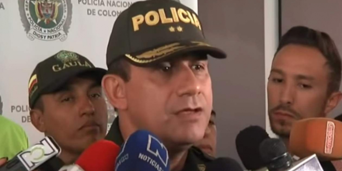 Captura de video. Brigadier general Óscar Gómez, comandante de la Policía Metropolitana del Valle de Aburrá.
