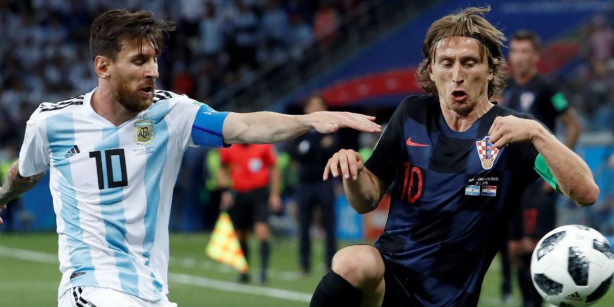 Lionel Messi y Luka Modric. 