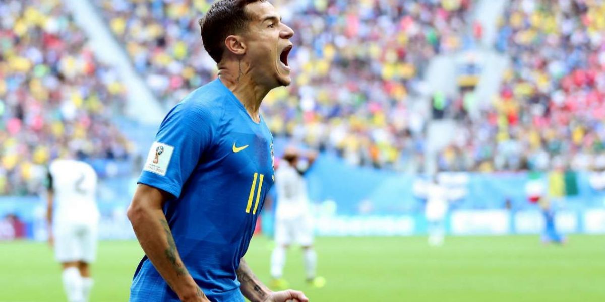 Zonacero.com Coutinho celebra el primer tanto del partido.
