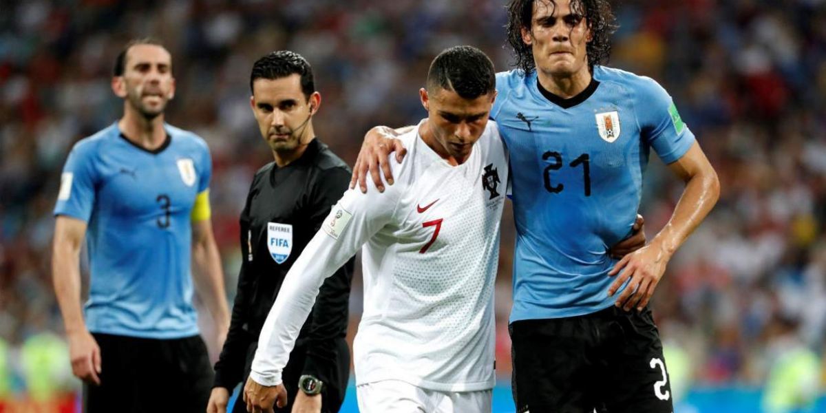 Cristiano Ronaldo y Edison Cavani.