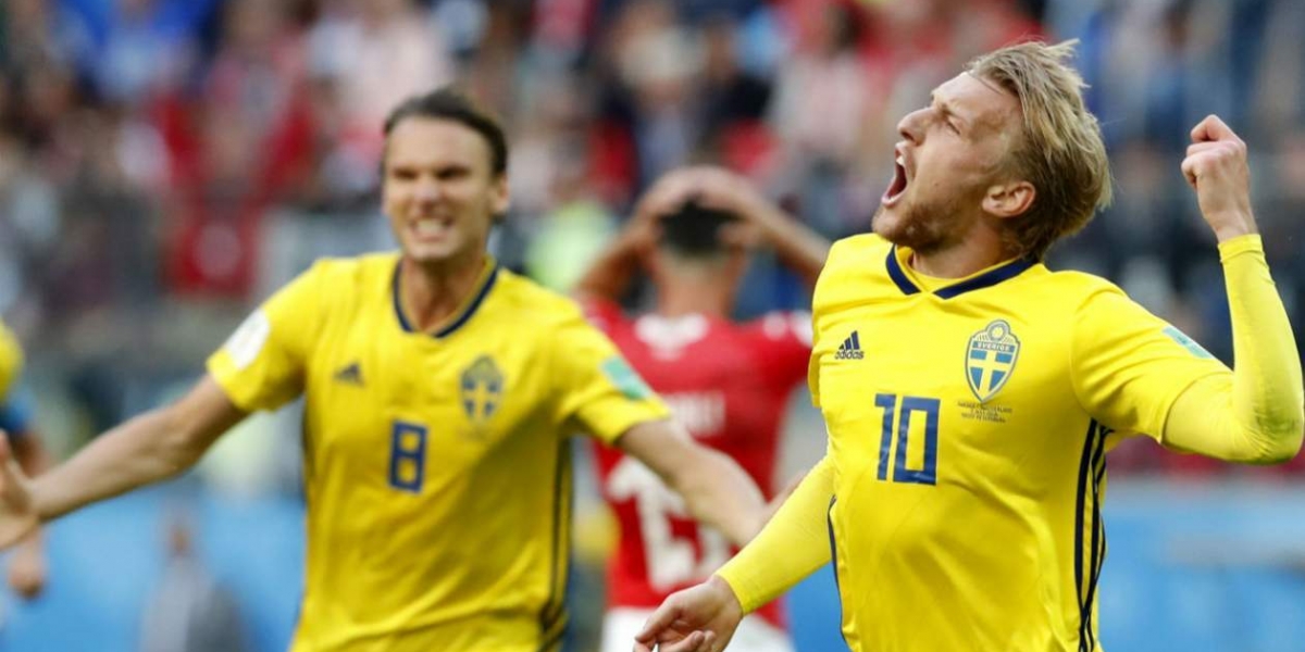 EFE Emil Fosberg celebra el gol de la clasificación.