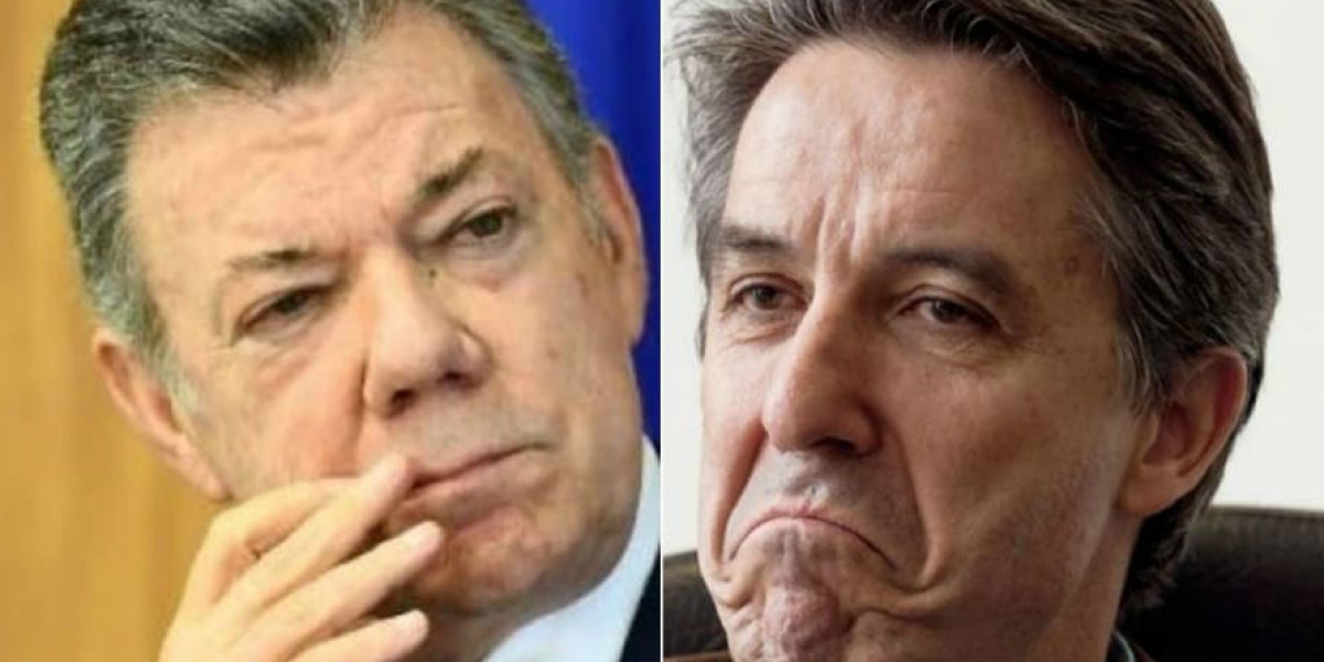 AFP y La Silla Vacía (Juan Pino) Juan Manuel Santos y Roberto Prieto.