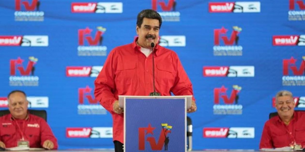  Nicolás Maduro interviniendo en el Congreso del Partido Socialista Unido.
