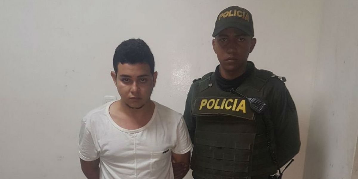 Stiver de Jesús Locarno Orozco, de 22 años de edad, capturado.