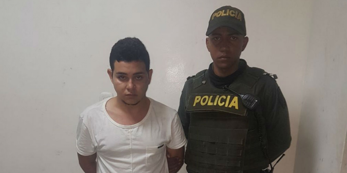 Suministrada Stiver de Jesús Locarno Orozco, de 22 años de edad, capturado.
