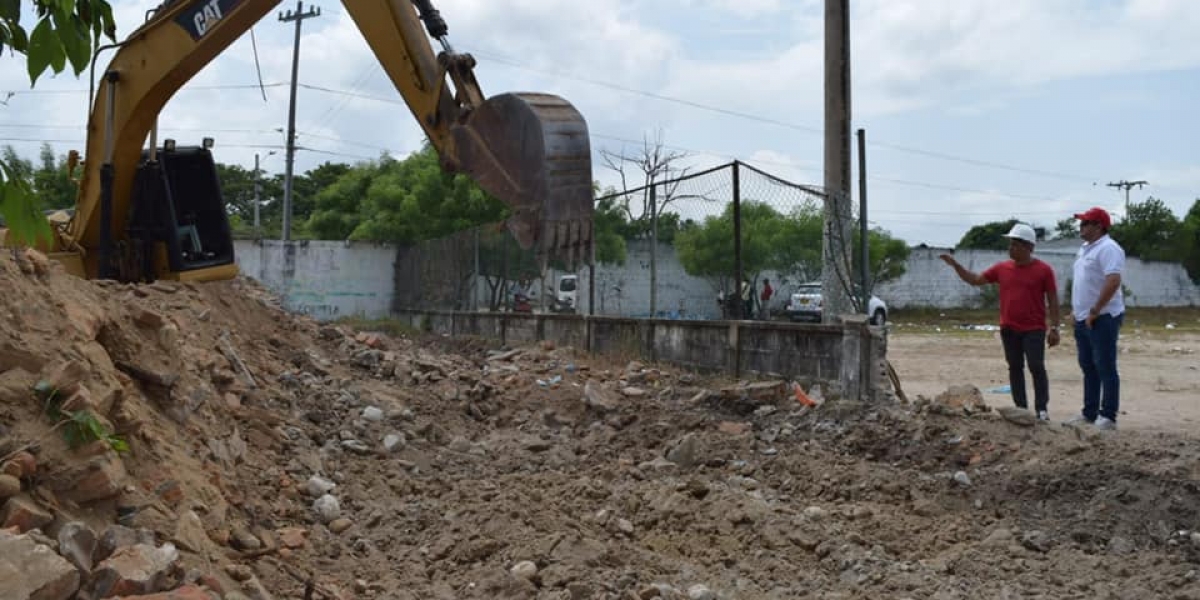 Cortesía Ya comenzaron las obras preliminares en el nuevo estadio municipal de Aracataca.