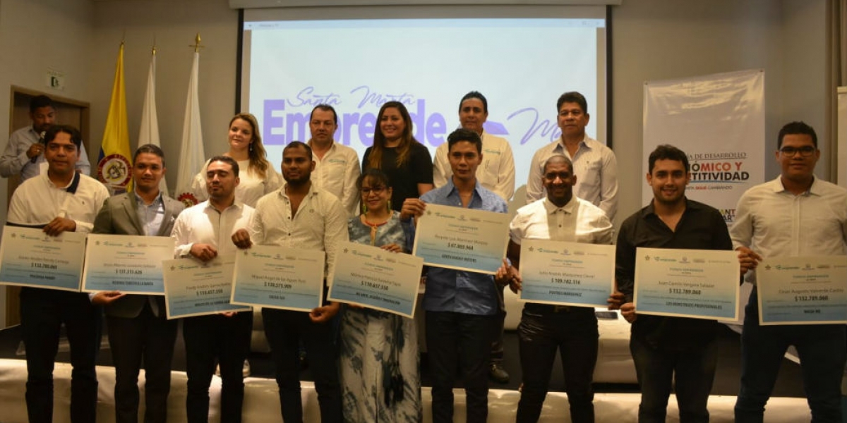Alcaldía de Santa Marta Ganadores de la iniciativa 'Santa Marta Emprende Más'.