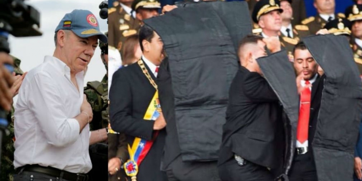 Tomado de Twitter. Juan Manuel Santos y Nicolás Maduro.