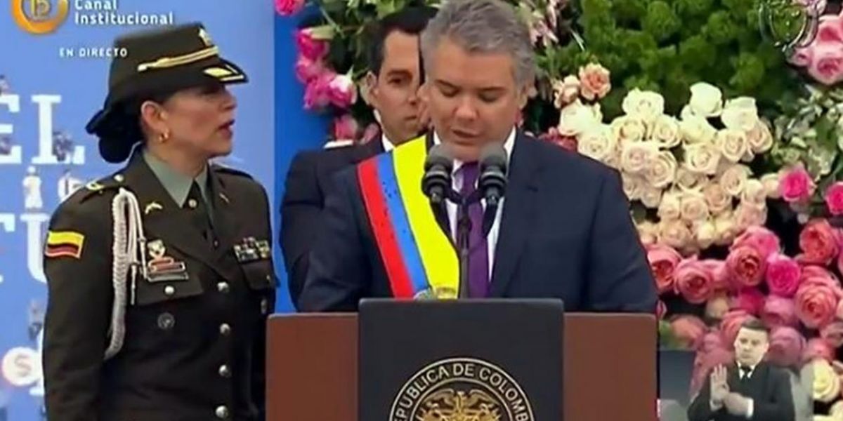 Zonacero.com Iván Duque al tomar posesión este 7 de agosto.