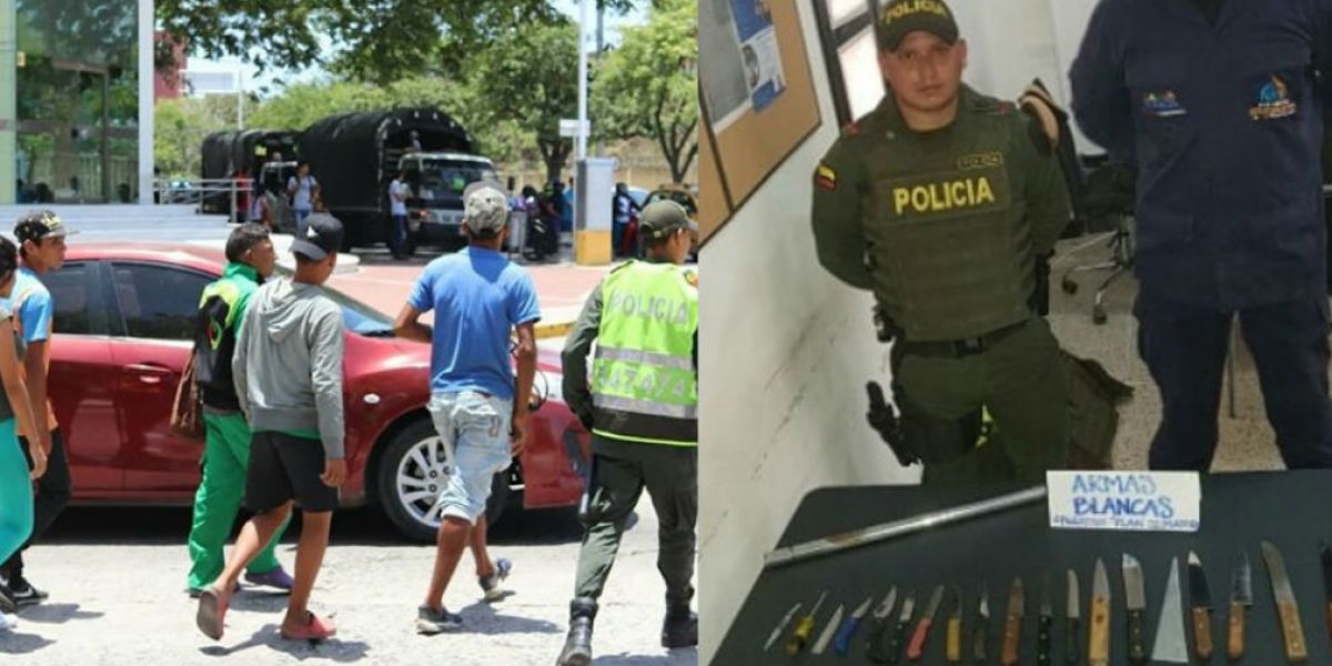 El 'Pplan Semáforo' dejó la incautación de 21 armas blancas.