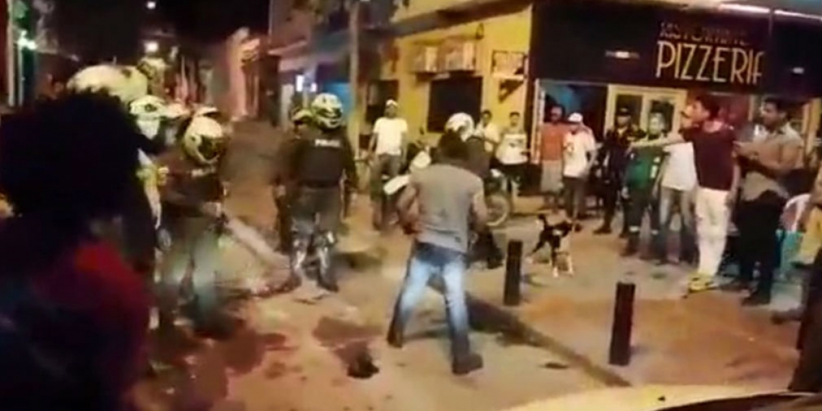 Captura de video. Momentos de la golpiza.