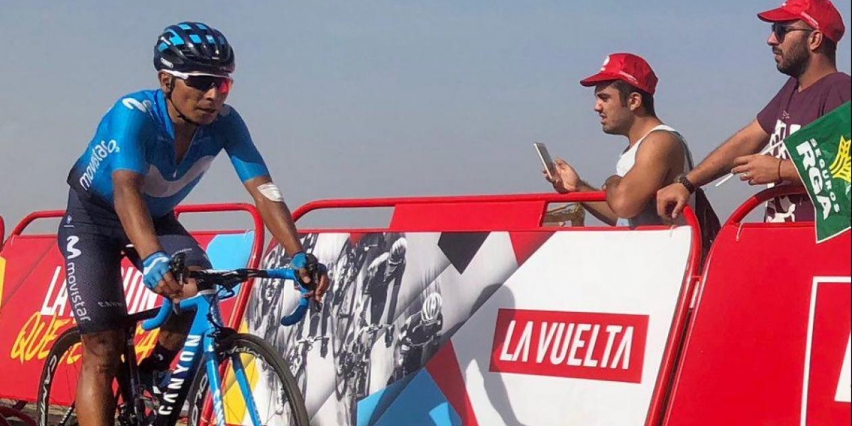 Twitter. Nairo Quintana en la subida a la Covatilla.