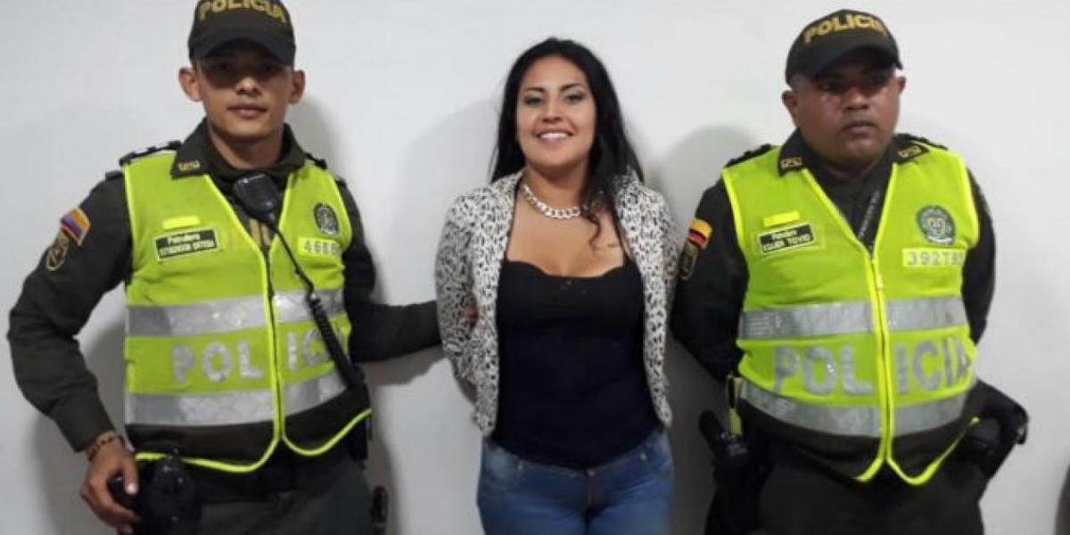  July Alejandra Cristancho Pinto., mujer capturada. 